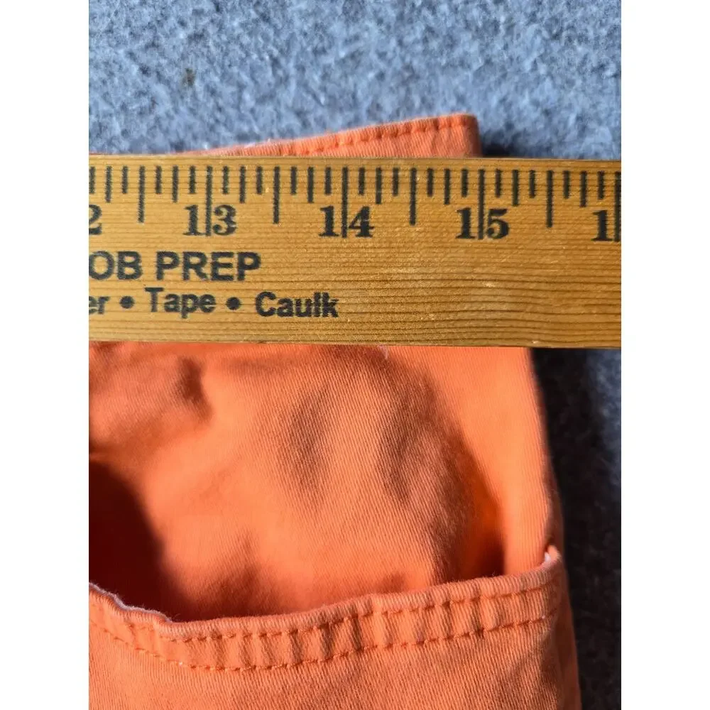 Jones New York Jeans Women's Bermuda Shorts Stretch Tangerine Orange Size 12